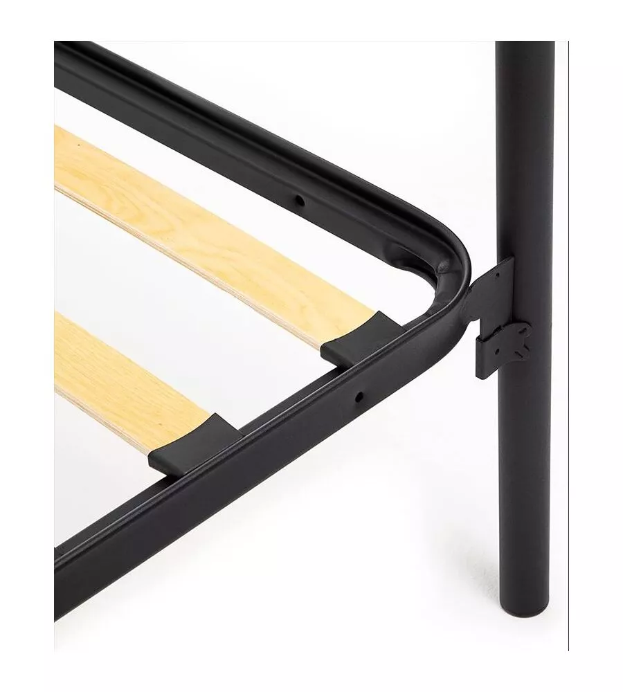 LETTO A CASTELLO CON RETE A DOGHE 2 CUSCINI E 2 MATERASSI, 203X145,5X83 CM