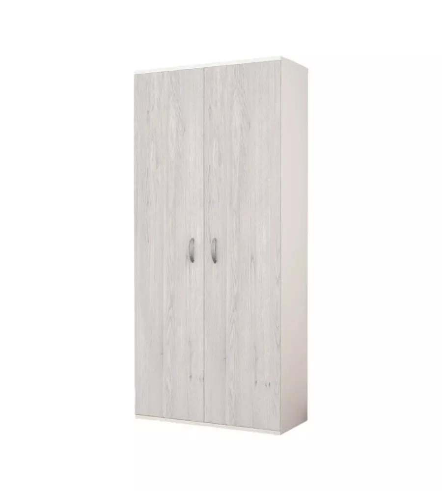 ARMADIO 2 ANTE BATTENTI "GOLF" EFFETTO ROVERE GHIACCIO 80X52X170CM