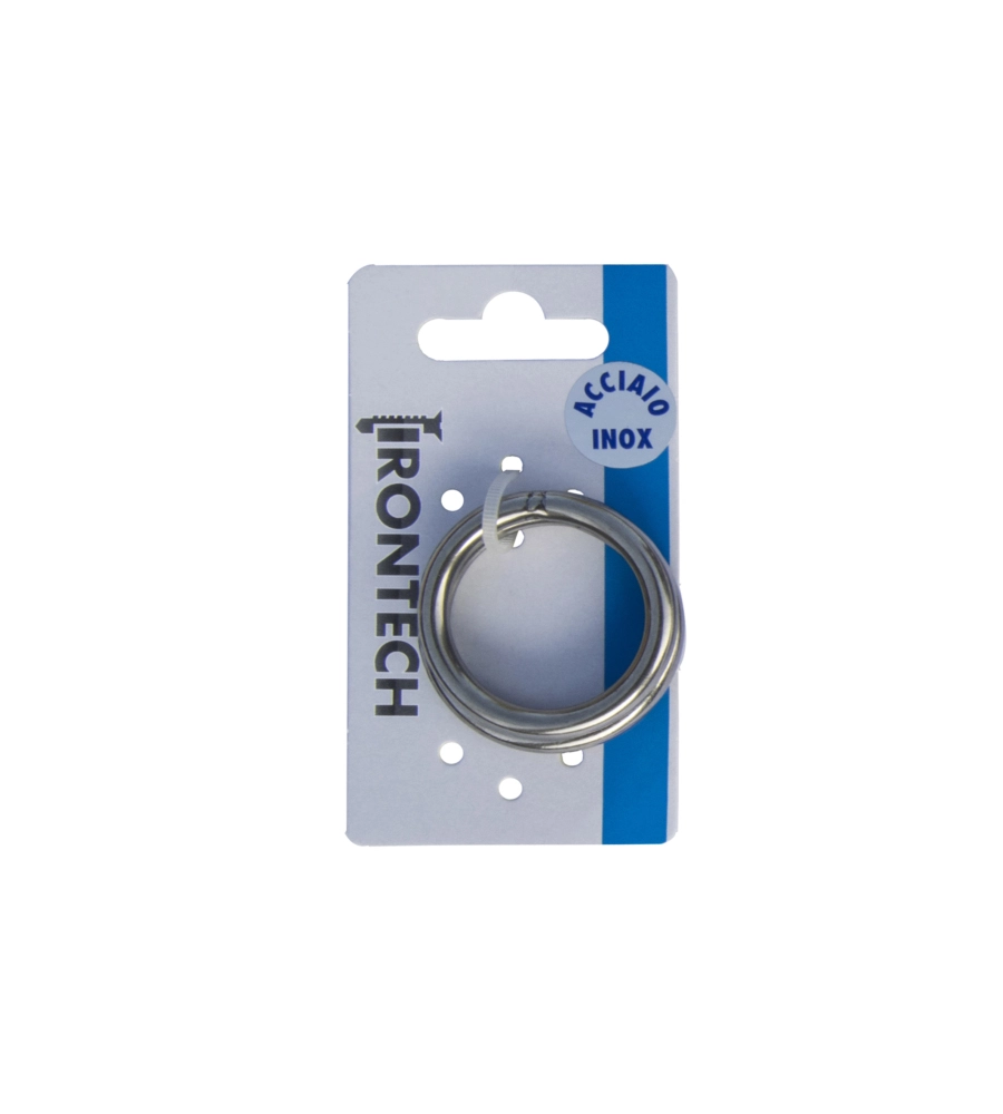 ANELLO TONDO SALDATO Ø 6 X 35 MM. IN ACCIAIO INOX A4 - AISI 316 - 2 PZ.