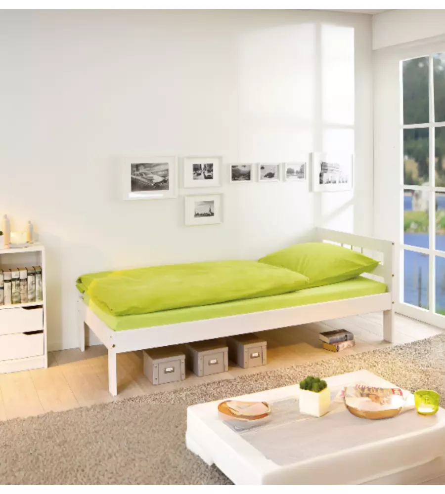 Letto singolo "Fana" bianco 90x200 cm