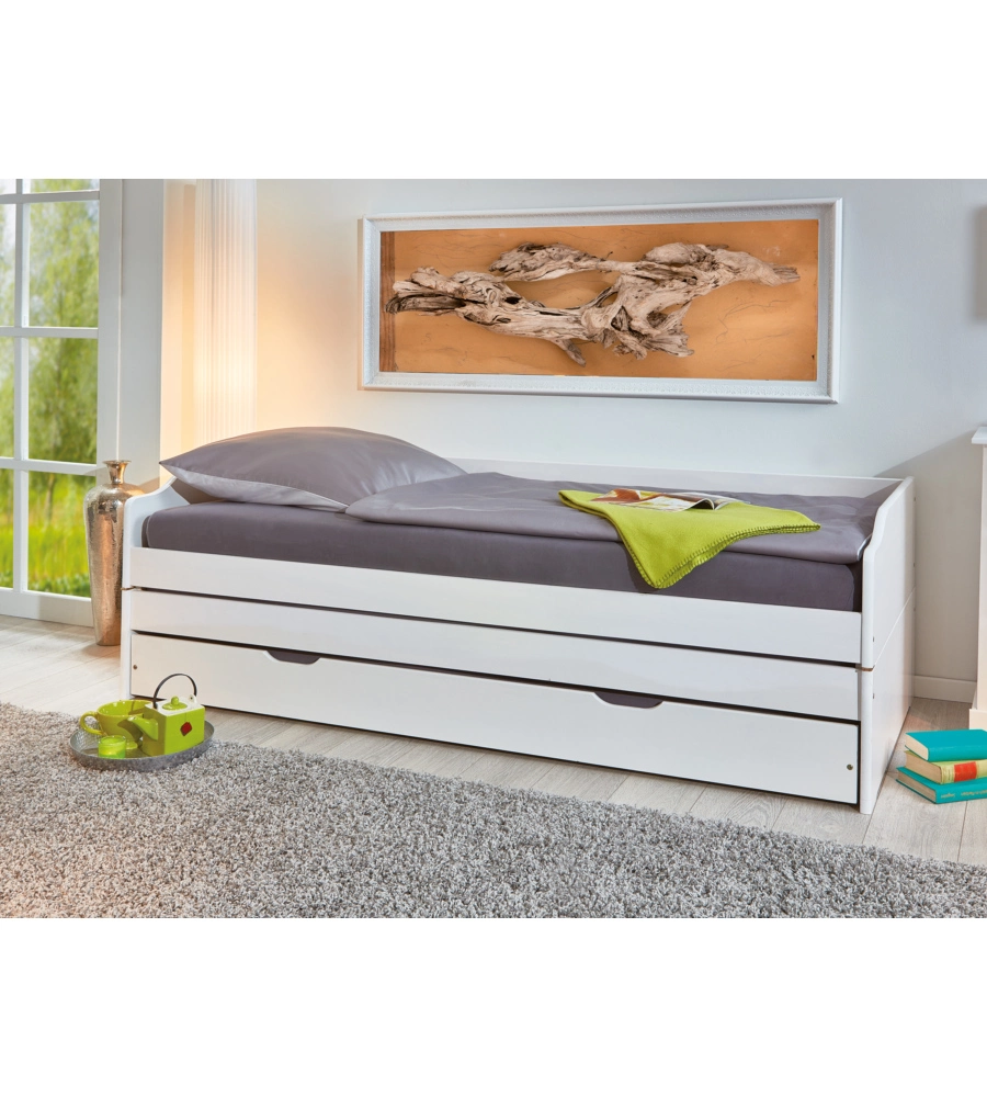 LETTO SINGOLO TRASFORMABILE IN 3 LETTI 90X200 CM
