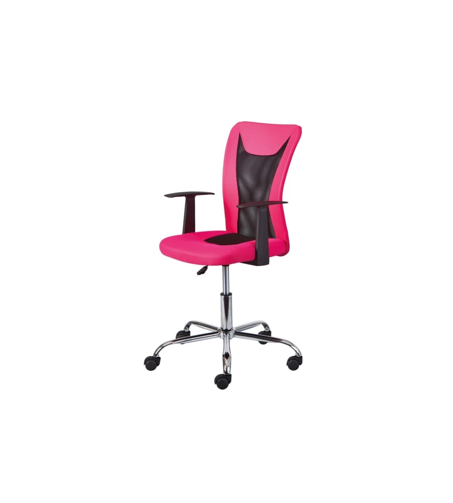 POLTRONCINA UFFICIO CON BRACCIOLI TRASPIRANTE ED ELEVABILE DA 85-95 CM