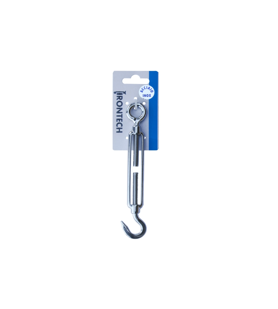 TENDITORE OCCHIO - GANCIO M8 MM. IN ACCIAIO INOX A4 - AISI 316
