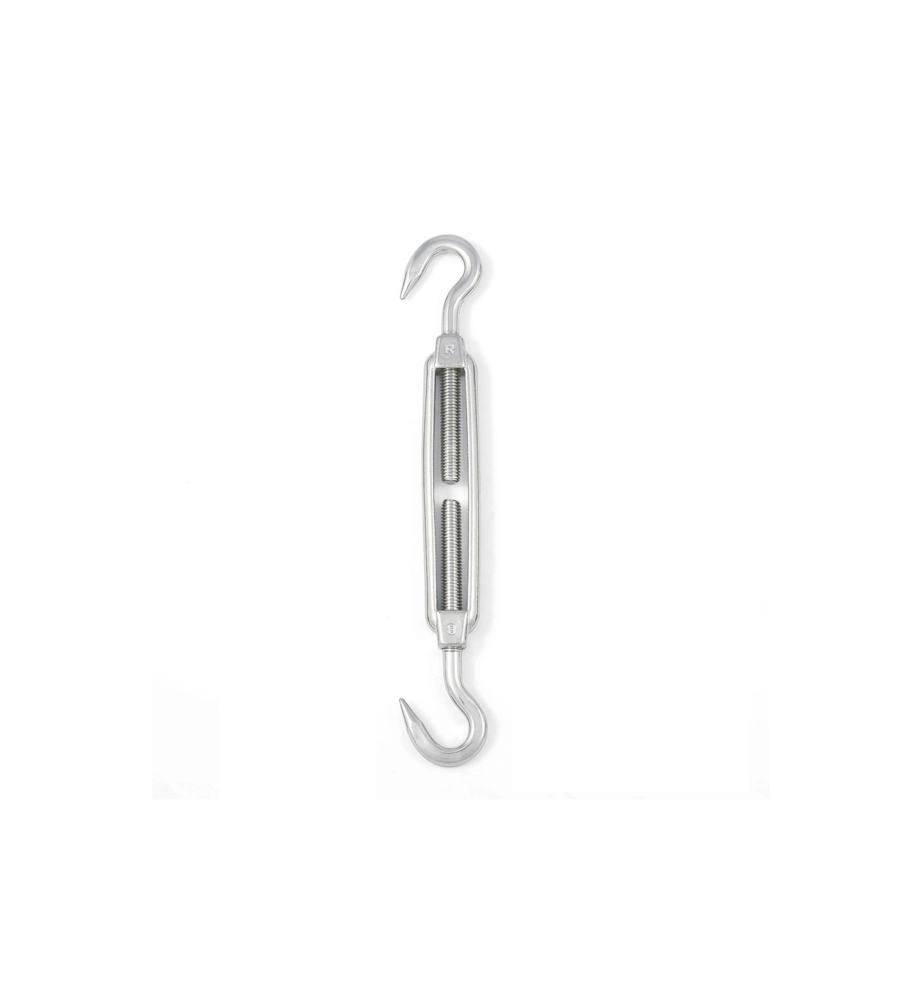 TENDITORE A 2 GANCI M8 MM. IN ACCIAIO INOX A4 - AISI 316