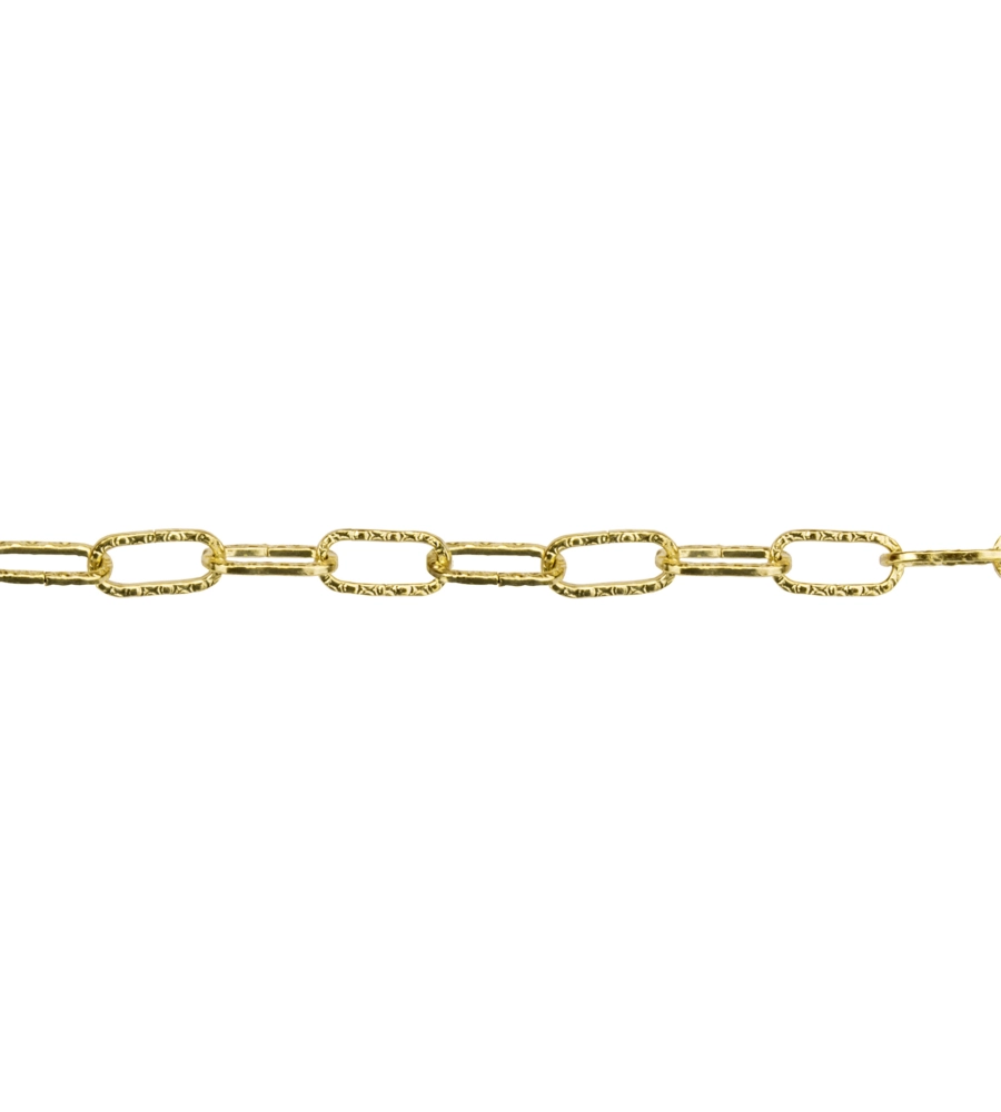 CATENA GENOVESE PRETAGLIATA MAGLIA QUADRA Ø 2 MM. IN ACCIAIO OTTONATO 2,5 MT.