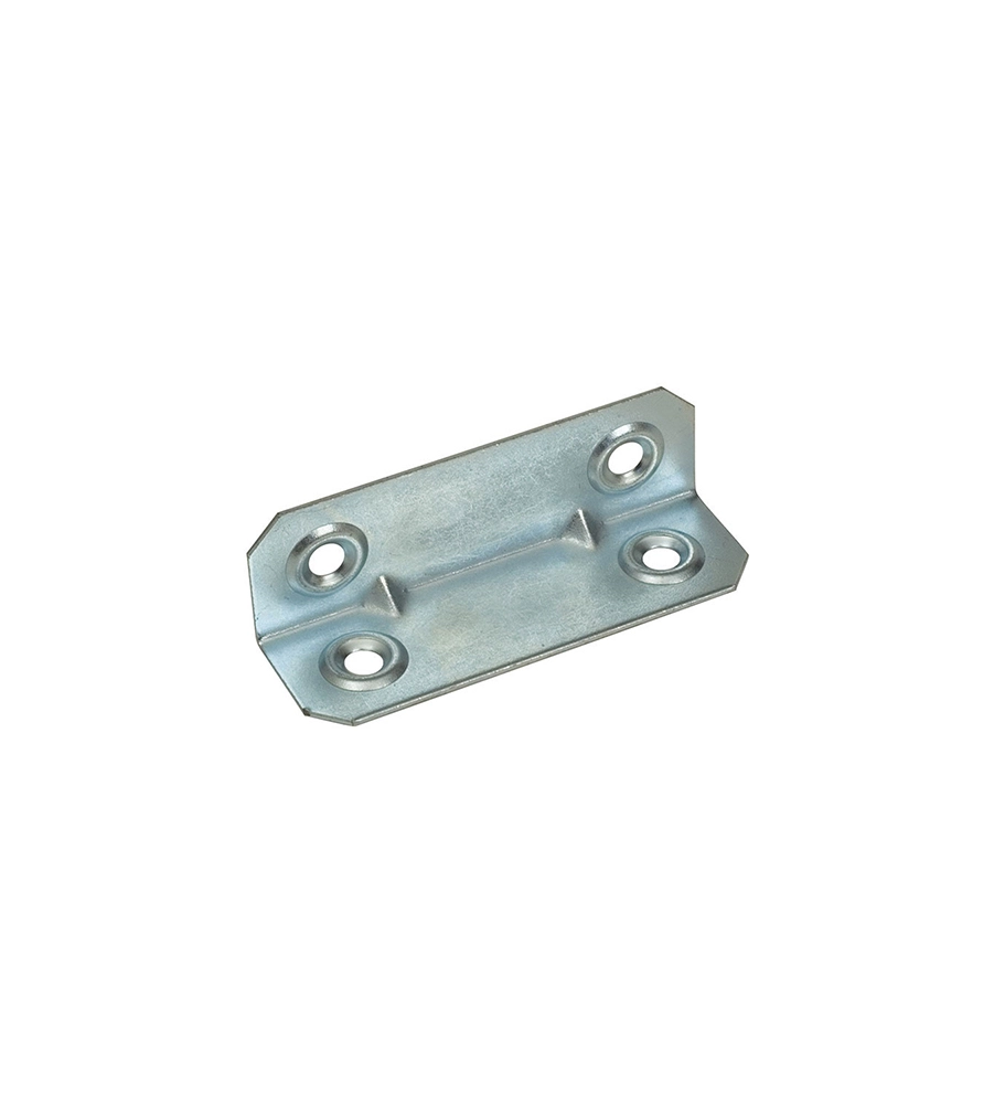 PIASTRINA AD ANGOLO IN ACCIAIO ZINCATO 20 X 20 X 67 MM.
