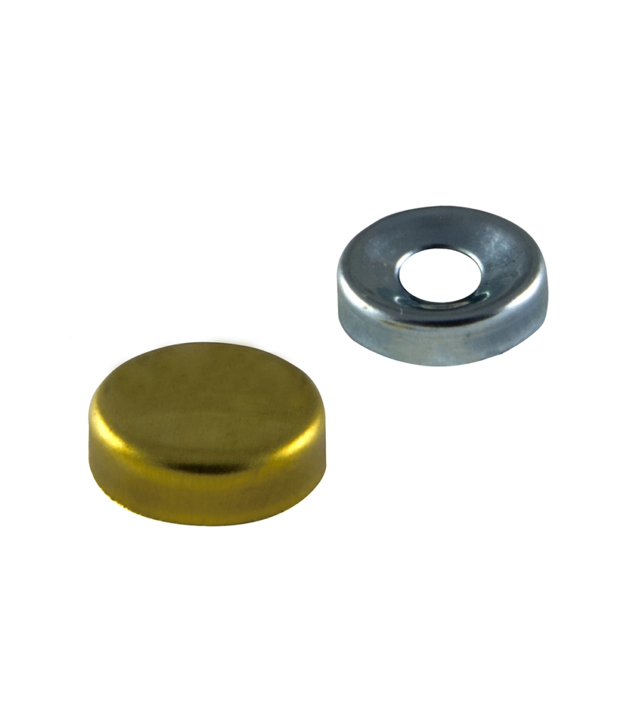 BORCHIE COPRIVITE BOMBATE IN OTTONE LUCIDO Ø 16 MM. 12 PZ.
