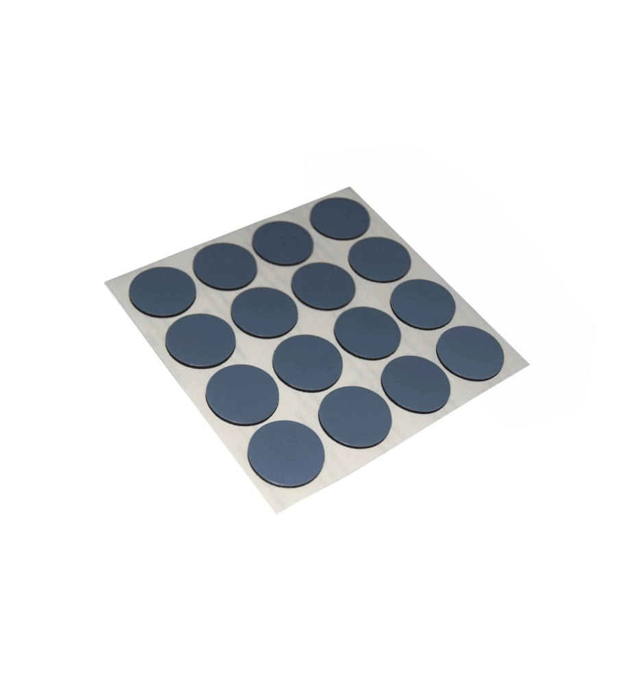 SCIVOLI PTFE ADESIVI TONDI FUSTELLATI Ø 17 MM. - GRIGIO - 16 PZ.