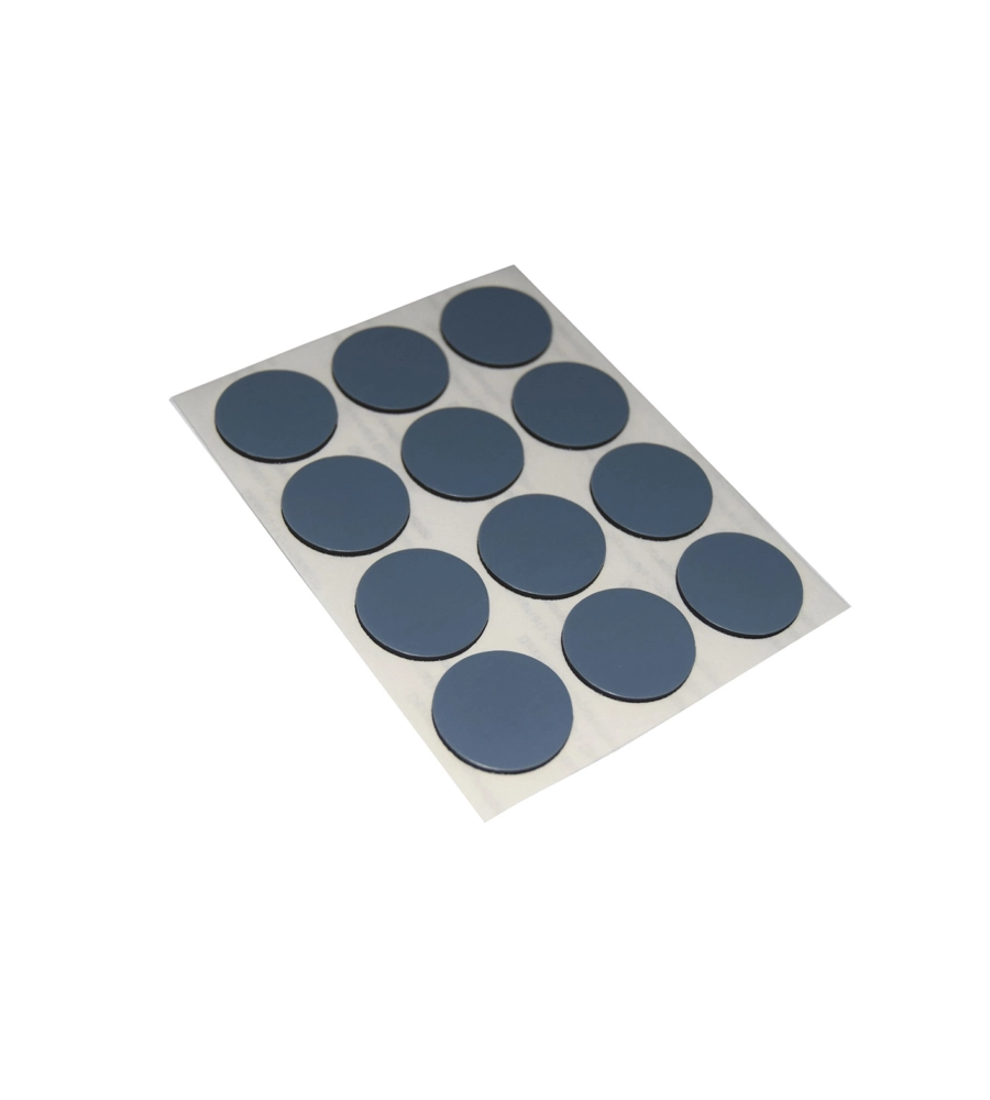 SCIVOLI PTFE ADESIVI TONDI FUSTELLATI Ø 22 MM. - GRIGIO - 12 PZ.