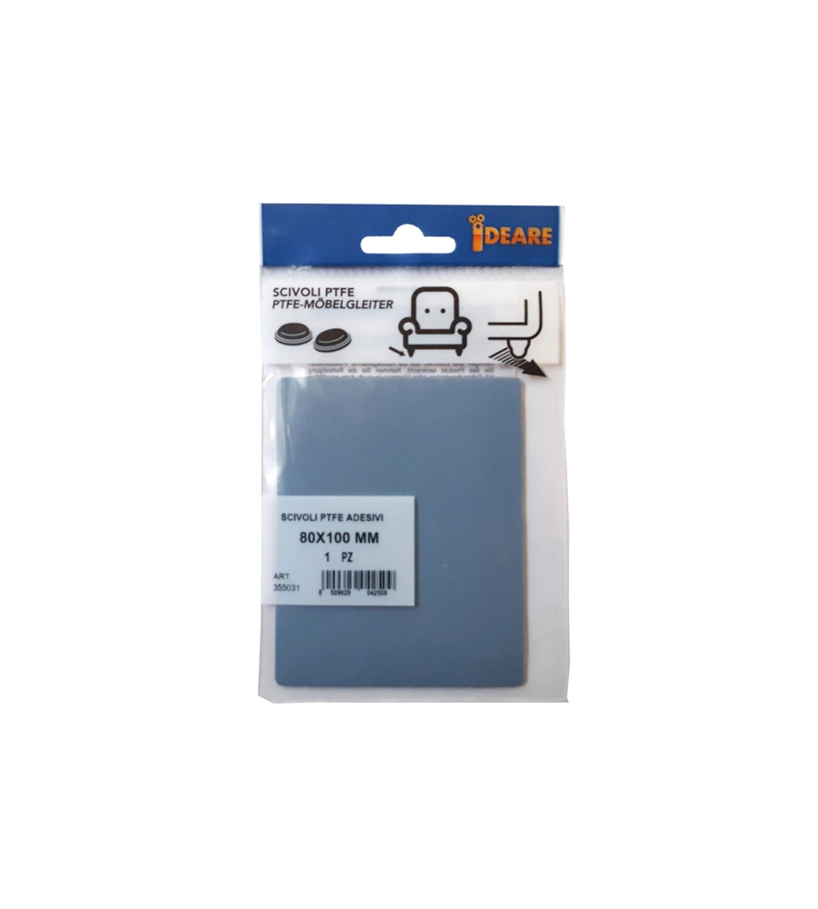 PTFE ADESIVO FUSTELLATO GRIGIO 80 X 100 MM.