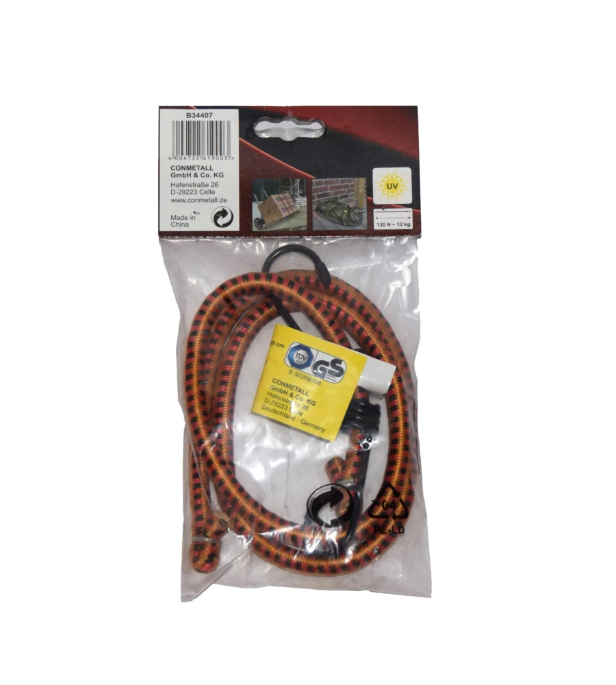 CAVO ELASTICO Ø 10 X 1000 MM. CON GANCI A UNCINO PLASTIFICATI