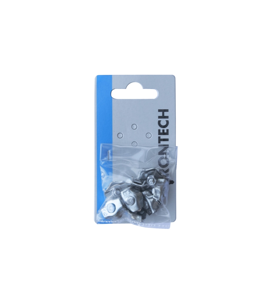 MORSETTO SIMPLEX PER FUNI Ø 3 MM. IN ACCIAIO ZINCATO ZINCATO - 8 PZ.
