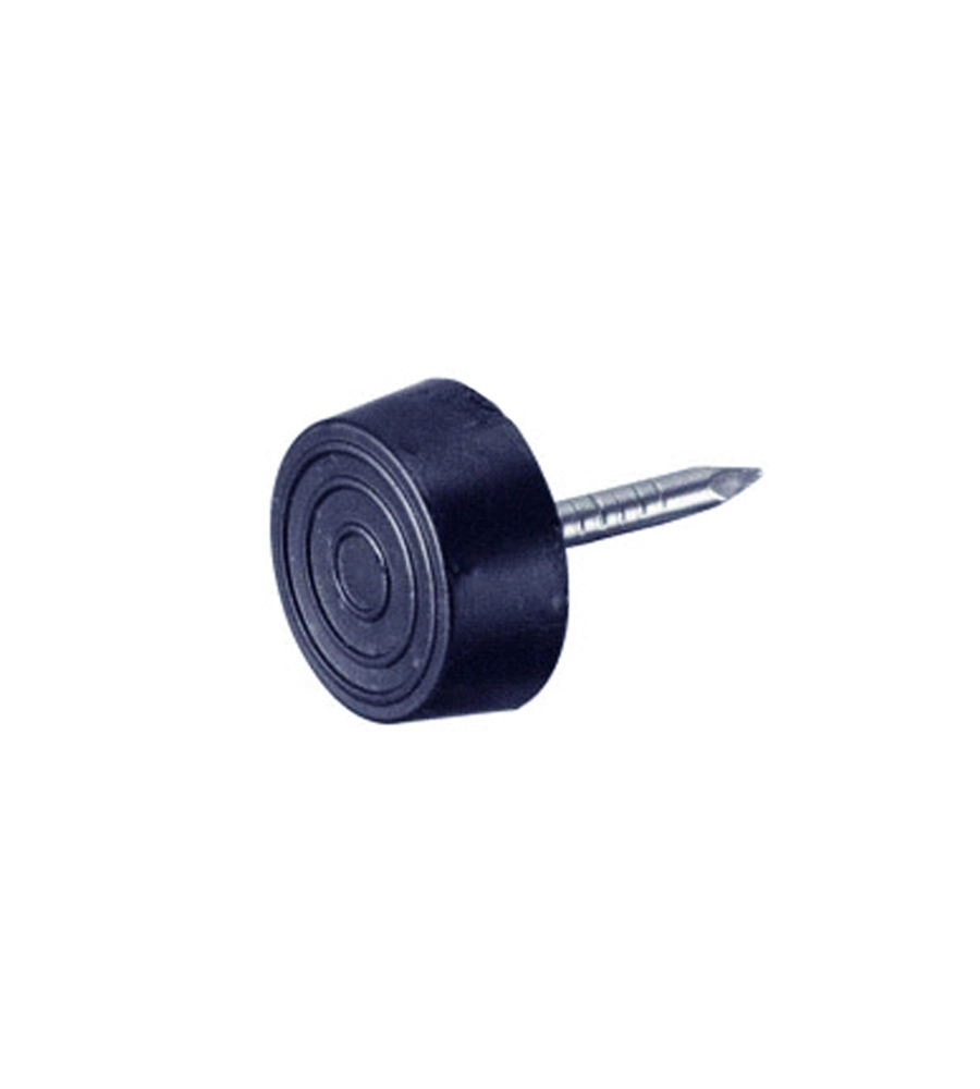 SCIVOLI IN PVC NERI CON CHIODO Ø 20 MM. 8 PZ.