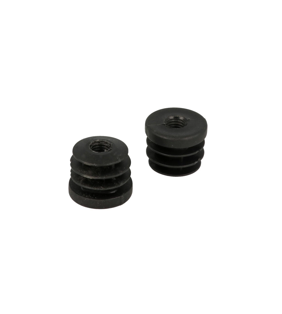 PUNTALI INTERNI ALETTATI TONDI NERI Ø 30 MM. CON FORO FILETTATO 4 PZ.