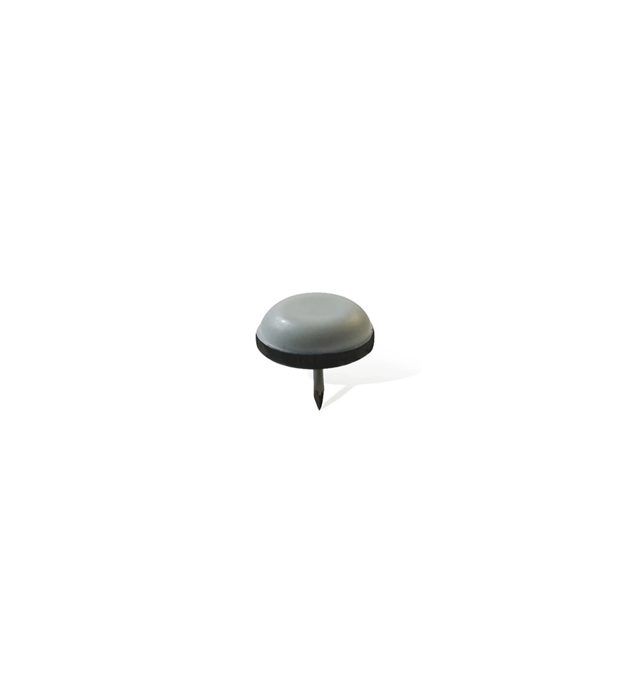 SCIVOLI PTFE TONDI CON CHIODO Ø 25 MM. - GRIGIO - 8 PZ.
