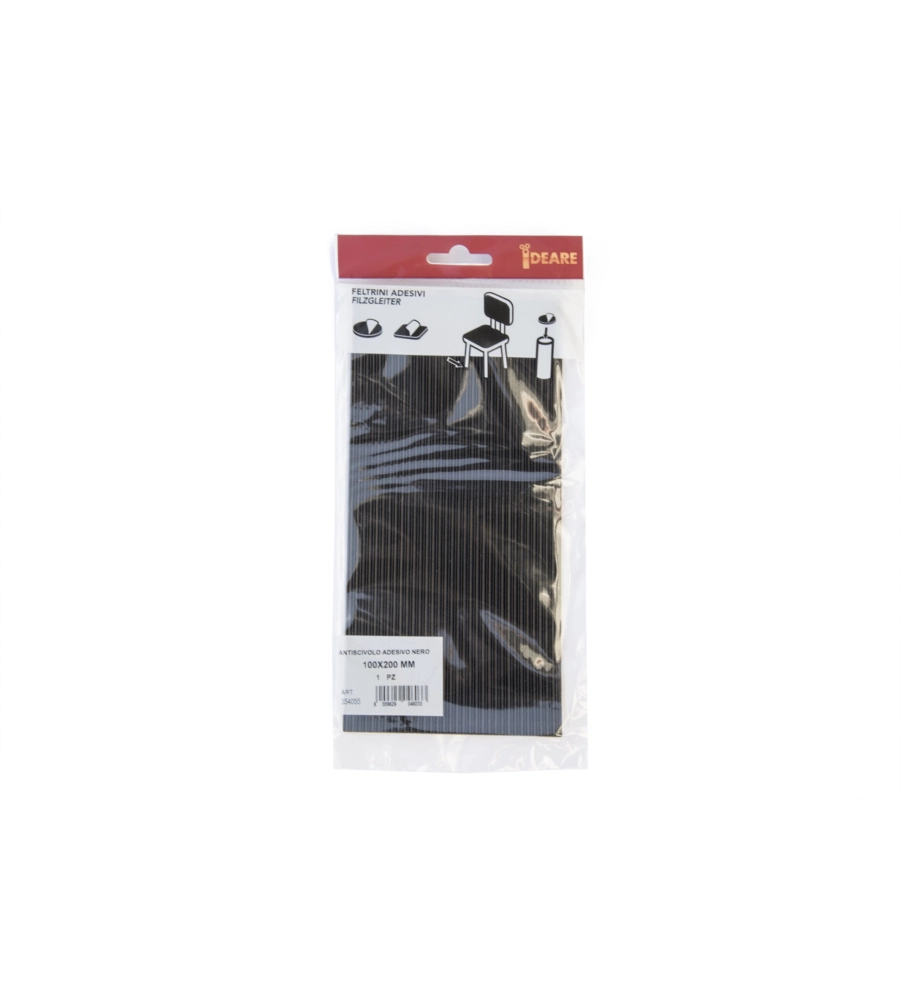ANTISCIVOLO ANTIVIBRAZIONE IN GOMMA 100X200 MM. SPESSORE 2,5 MM. NERO