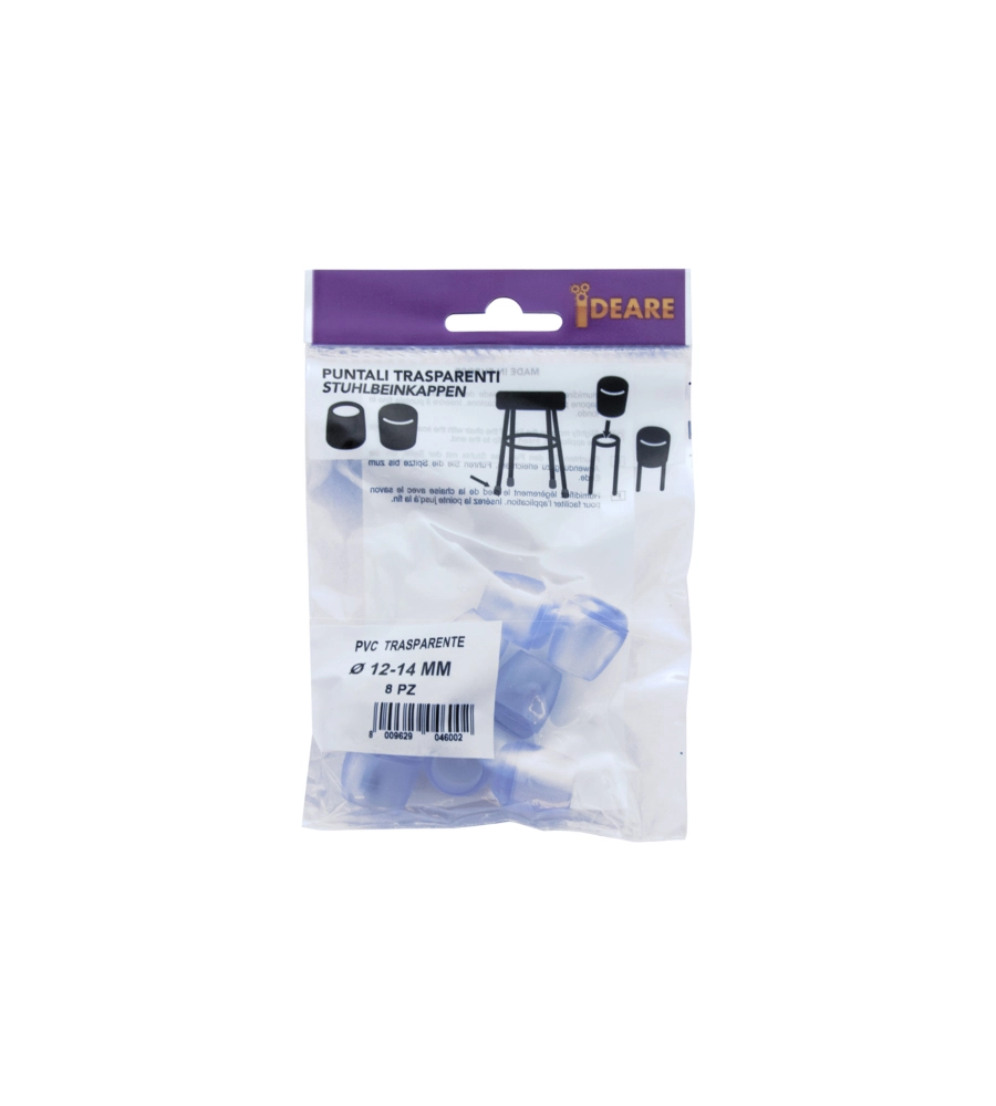 PUNTALI TONDI PVC TRASPARENTE Ø 12 - 14 MM. - 8 PZ.