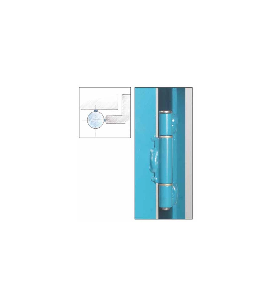 CERNIERE DA SALDARE A 3 ALI PERNO SFILABILE - 120 MM. - 2 PZ.