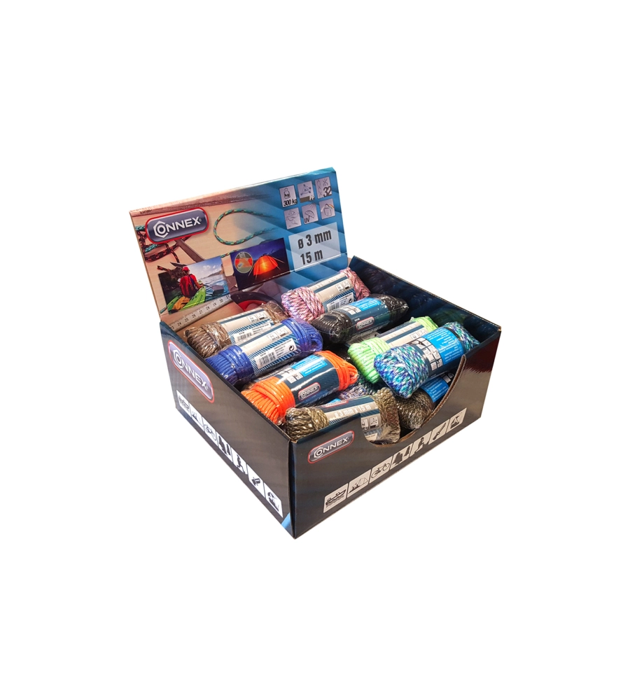 CORDA POLIPROPILENE Ø 3 X 15 MT. COLORI ASSORTITI