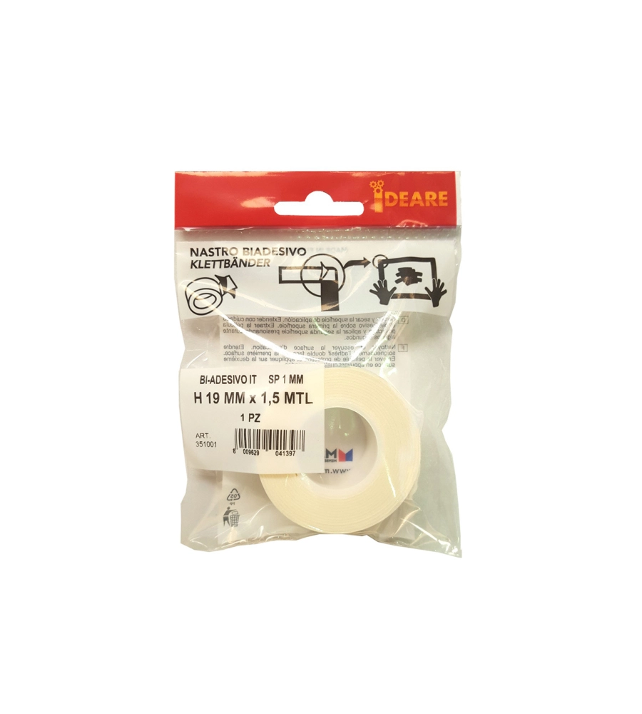 BIADESIVO SCHIUMA IT BIANCO H. 19 MM. X 5 MT.