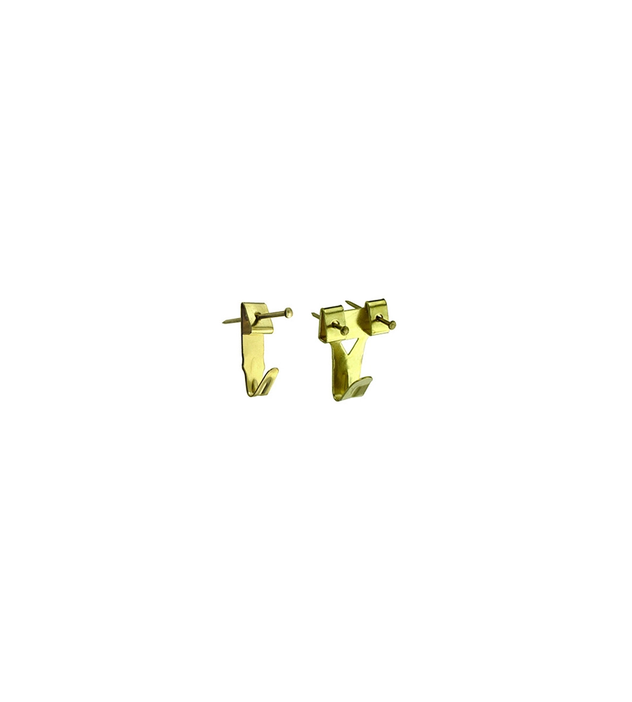 GANCI “A X” PER FISSAGGIO QUADRI ASSORTITI CON CHIODINI 8 PZ.