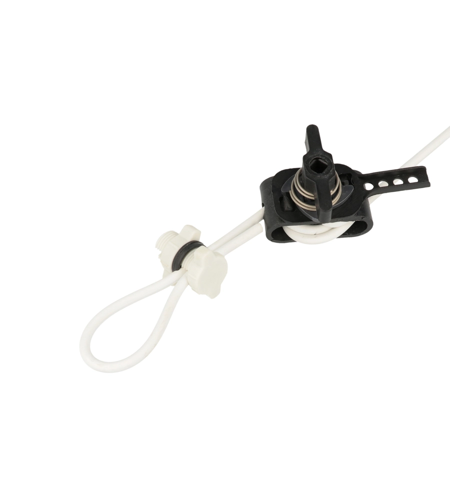 KIT CAVO STENDIBIANCHERIA Ø 4 X 20 MT. TRASPARENTE CON TENDITORE + 2 MORSETTI