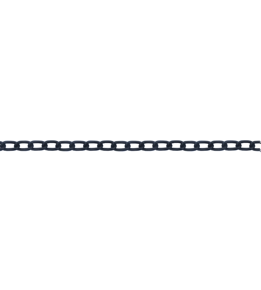 CATENA RITORTA PRETAGLIATA Ø 3 MM. IN ACCIAIO NERO 2,5 MT.