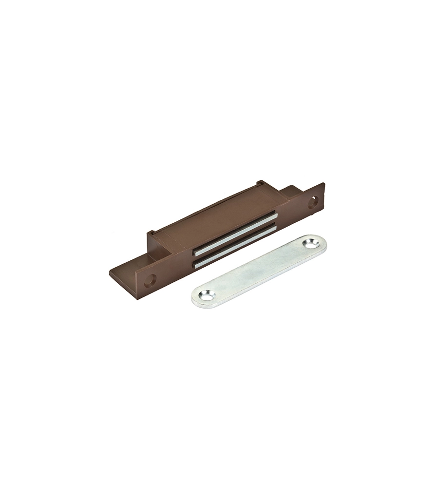 CHIUSURE MAGNETICHE MARRONI DA INCASSO O DA APPLICARE FORZA 12 KG. 2 PZ.