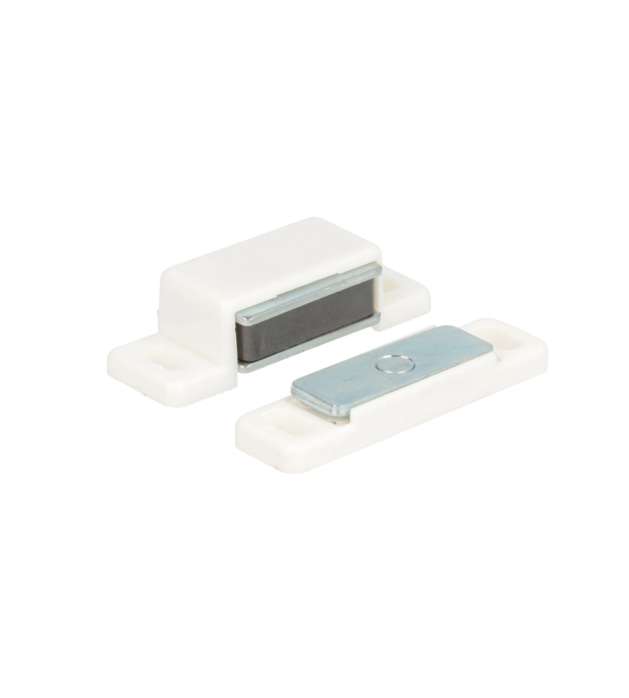 CHIUSURE MAGNETICHE BIANCHE DA APPLICARE CON PIASTRA OSCILLANTE FORZA 5 KG. 2 PZ.