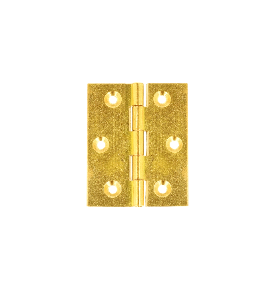 CERNIERE FRESATE CON SPINA FISSA IN OTTONE LUCIDO 50 X 60 MM. 2 PZ.