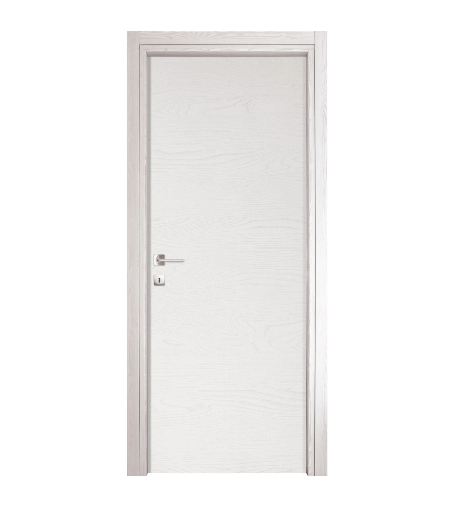 PORTA BATTENTE DA INTERNO REVERSIBILE IN FRASSINO BIANCO 80X210 CM