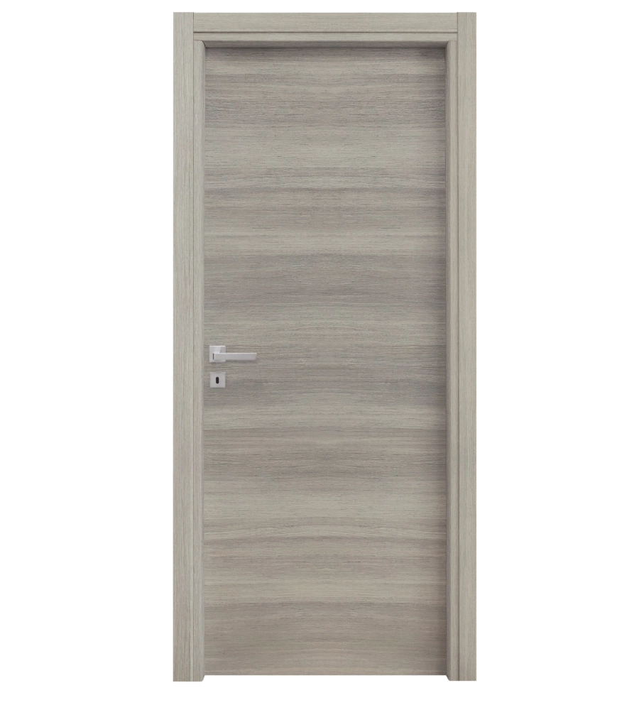 PORTA BATTENTE DA INTERNO REVERSIBILE IN ROVERE GRIGIO, 80X210 CM