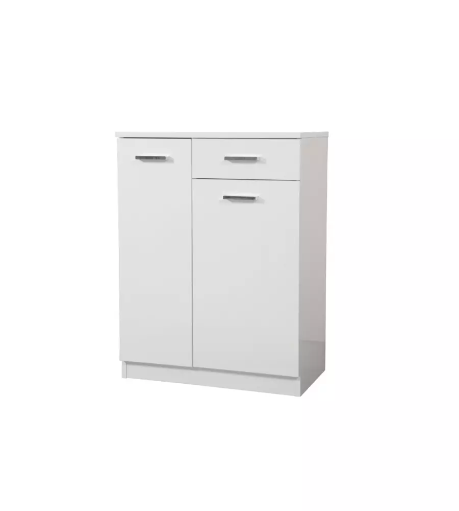 BASE DOPPIA BIANCO LUCIDO, 60x80x34 CM