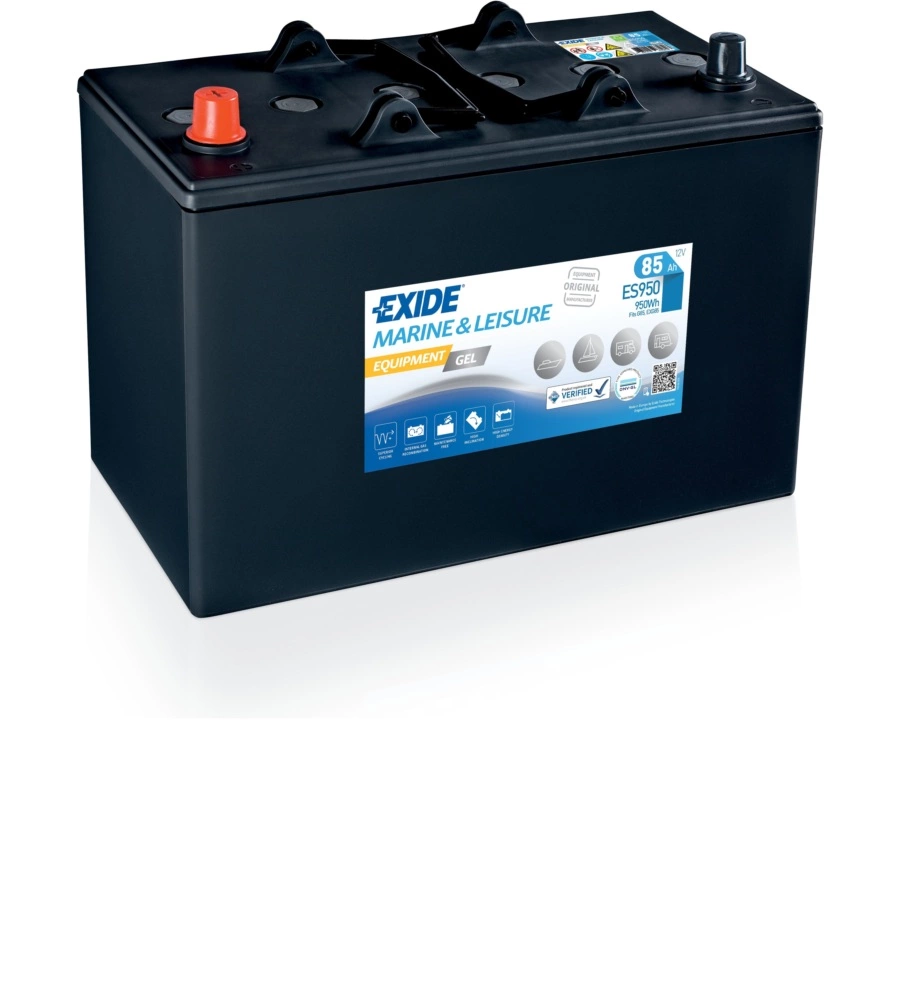 BATTERIA EXIDE MARINE ES950 EQUIPMENT GEL 12V 85AH SX 950 WH - L330 x H235 x P171.
