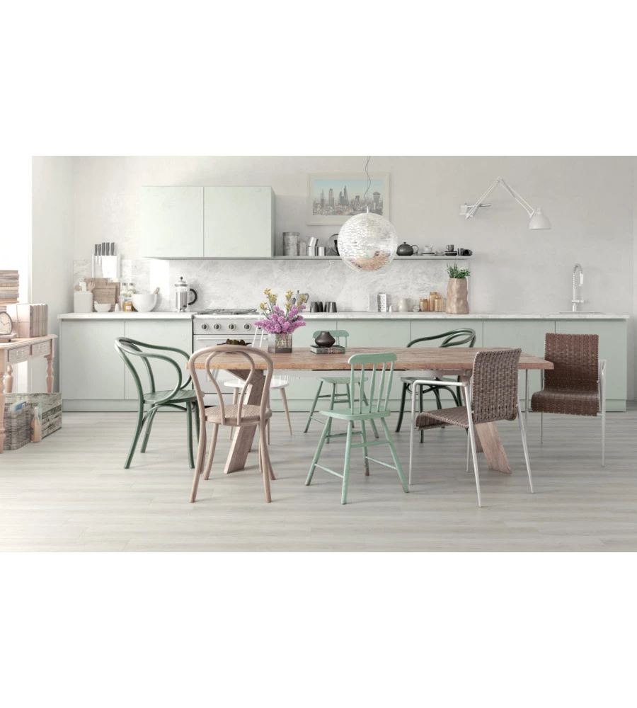 PAVIMENTO SPC 4MM ROVERE BIANCO +1MM TAPPETINO 2,196 M² AC5 LINEA ROBUST