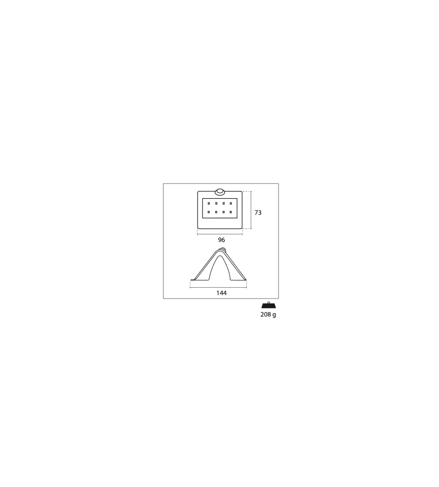 APPLIQUE ARCADIA 1.5 BIANCO - APPLIQUE CON PANNELLO SOLARE - 1.5 W 220 L
