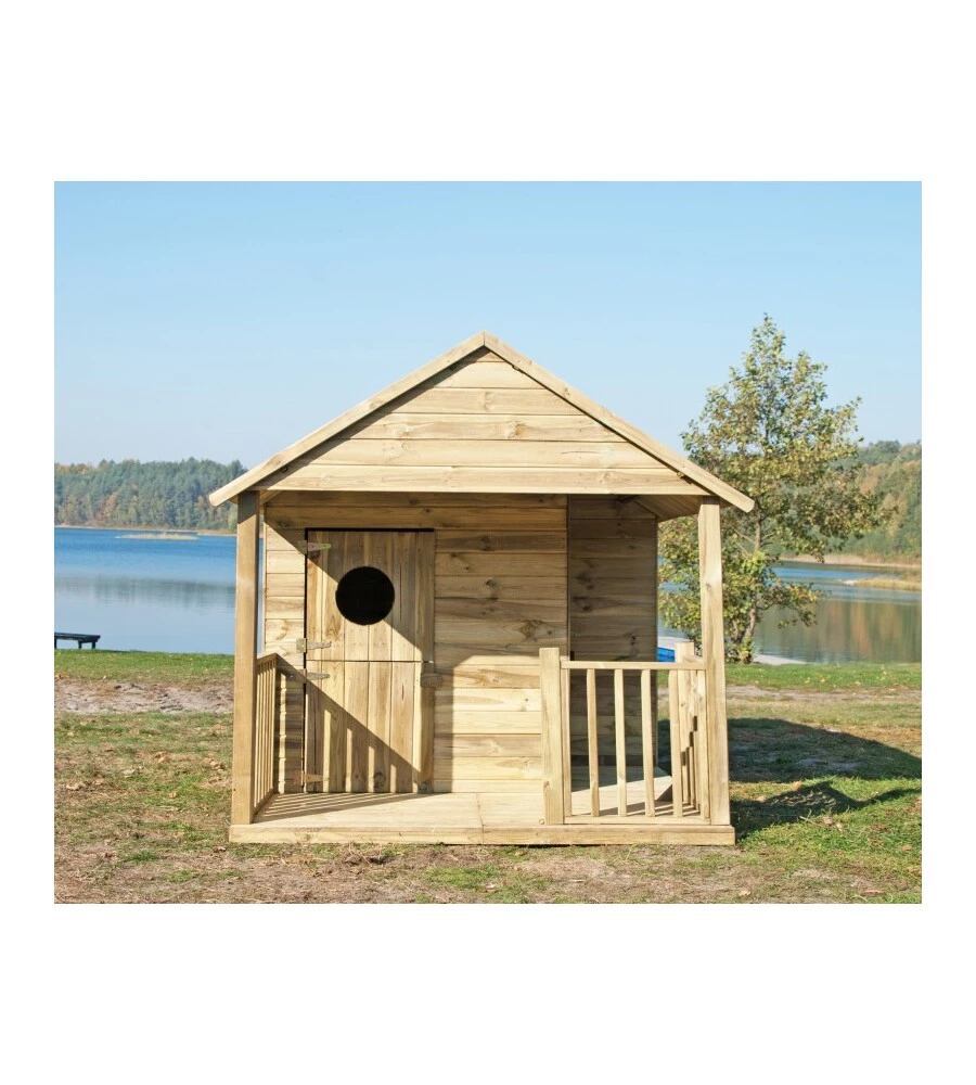 CASETTA DA GIARDINO PER BAMBINI IN LEGNO DOMUS "SZYMON" 170X270X170 CM