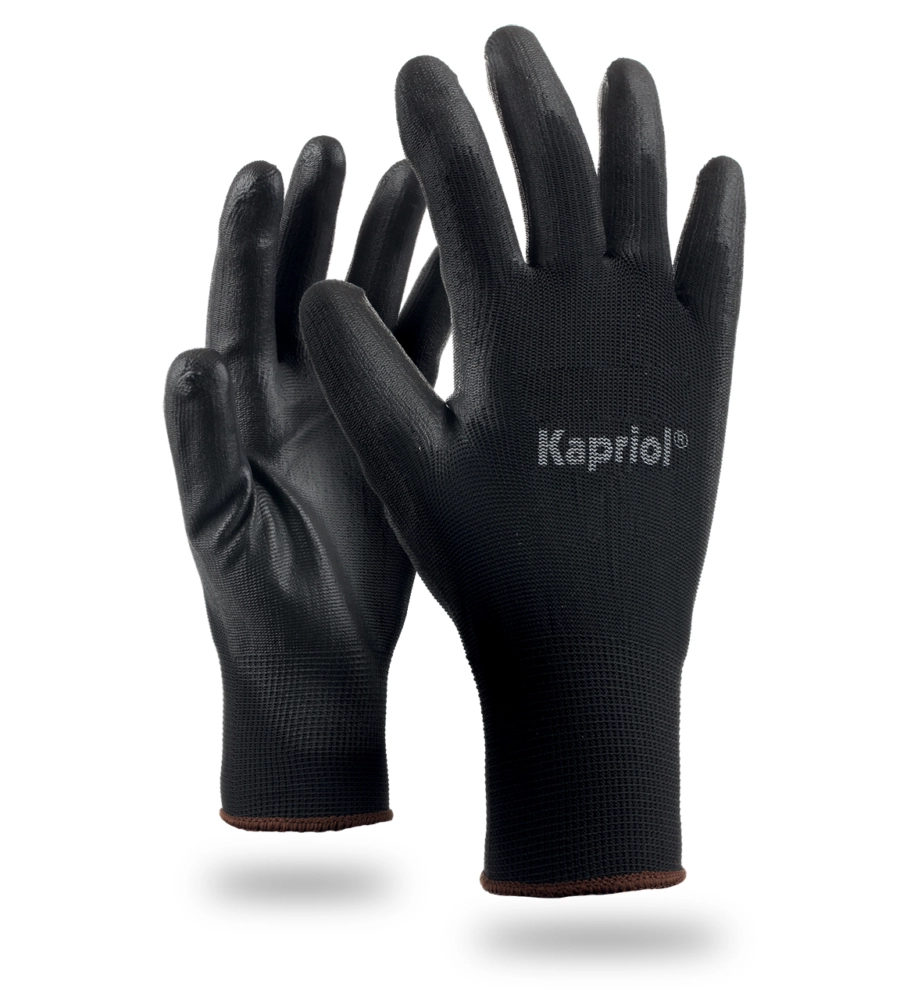 KIT 12 PAIA DI GUANTI DA LAVORO SKIN NERI, TG 10 - KAPRIOL