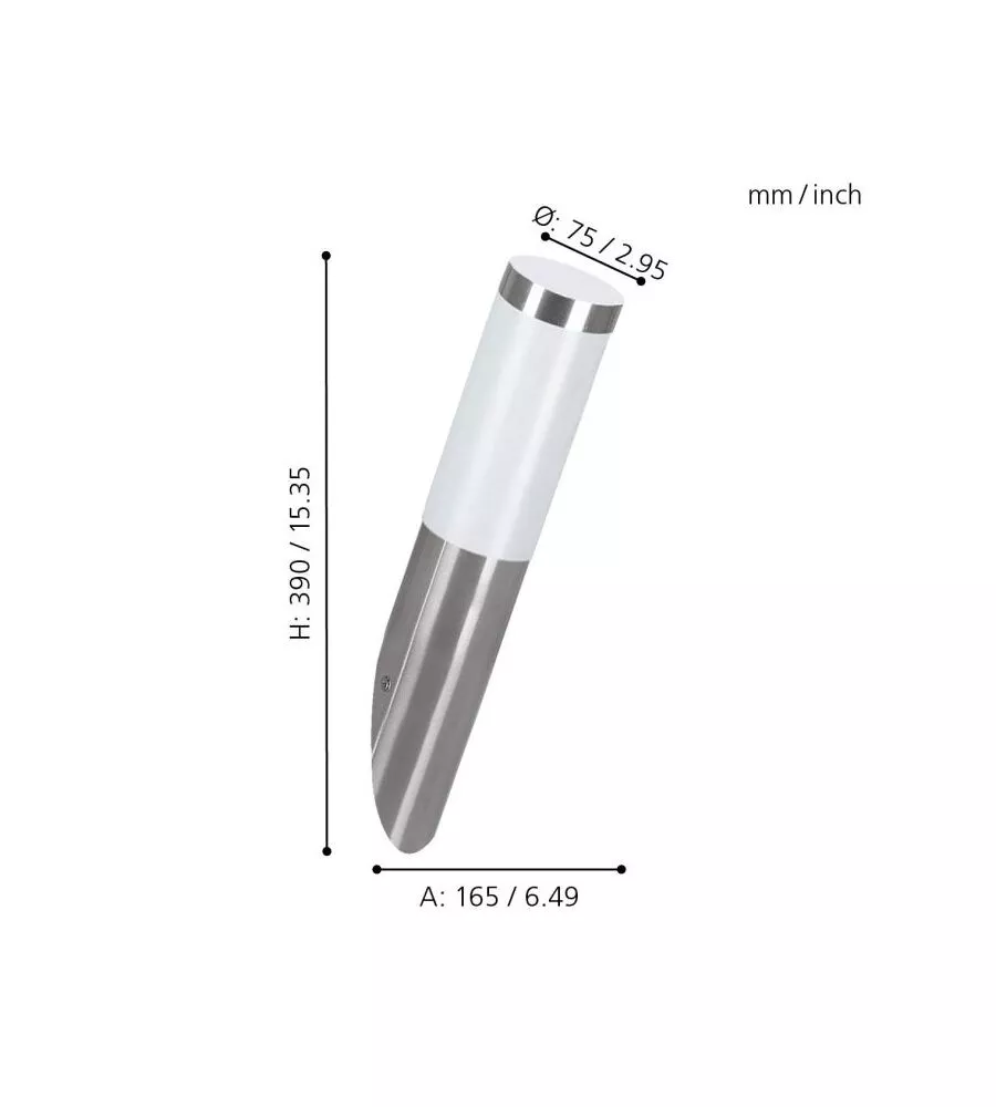 APPLIQUE LED DA ESTERNO EGLO "HELSINKI" GRIGIO 12W