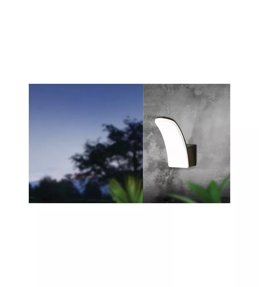 APPLIQUE LED DA ESTERNO EGLO "FIUMICINO" NERO 3000K