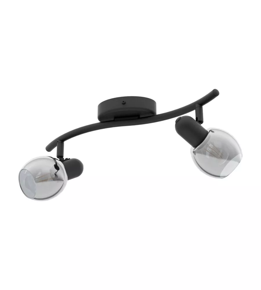 DOPPIO FARETTO "POLLICA" NERO, 2X28W