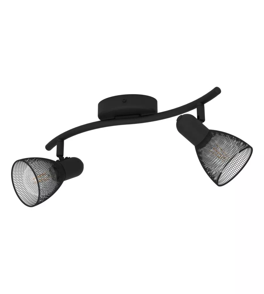 DOPPIO FARETTO "CAROVIGNO" NERO, 2X40W