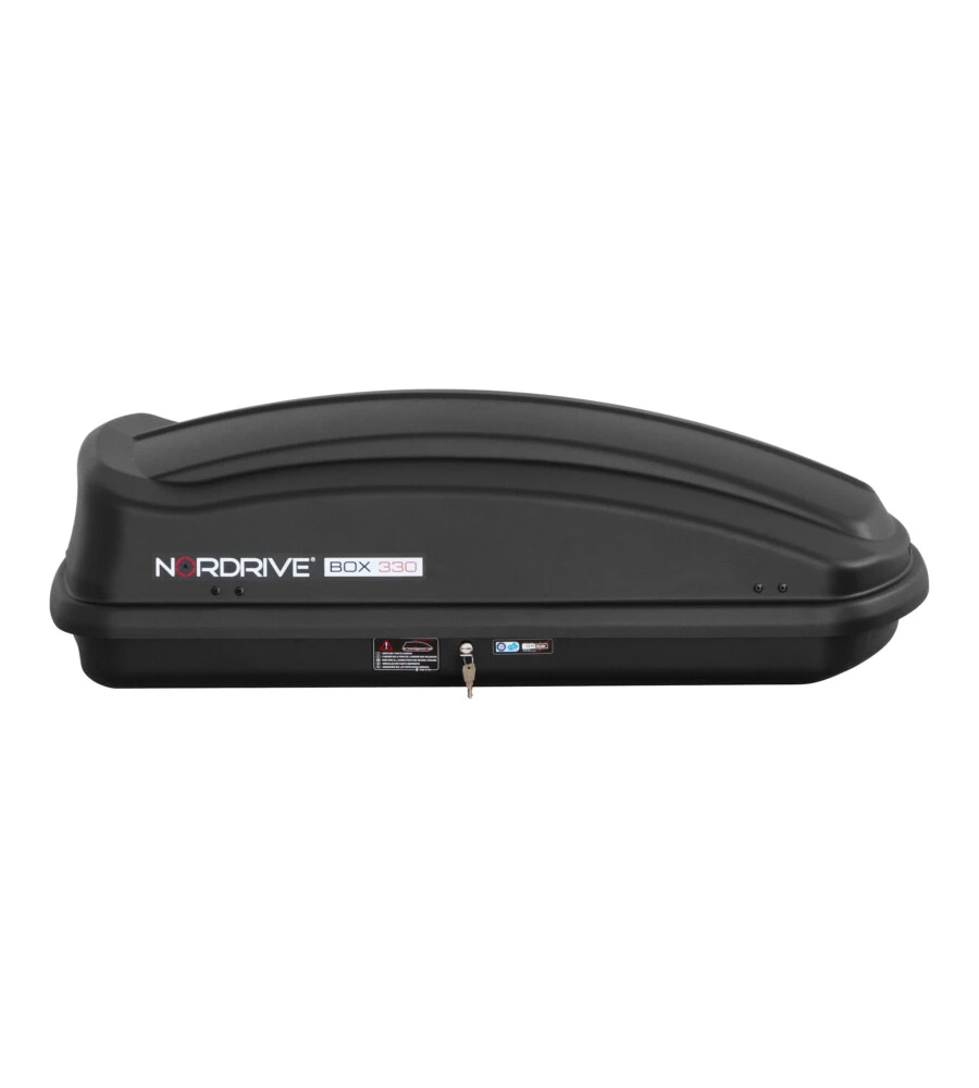 BOX TETTO PER AUTO 330 LITRI IN ABS NERO GOFFRATO - N60004