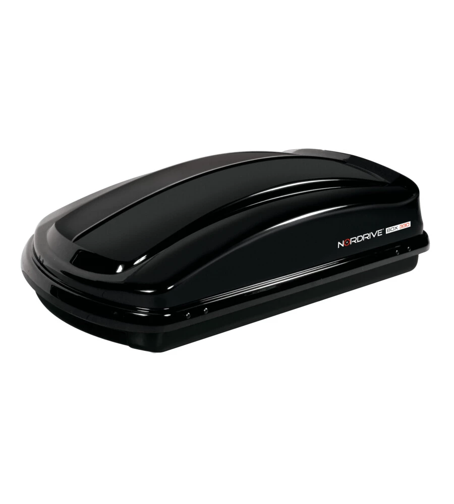 BOX TETTO PER AUTO 330 LITRI  IN ABS NERO LUCIDO - N60002