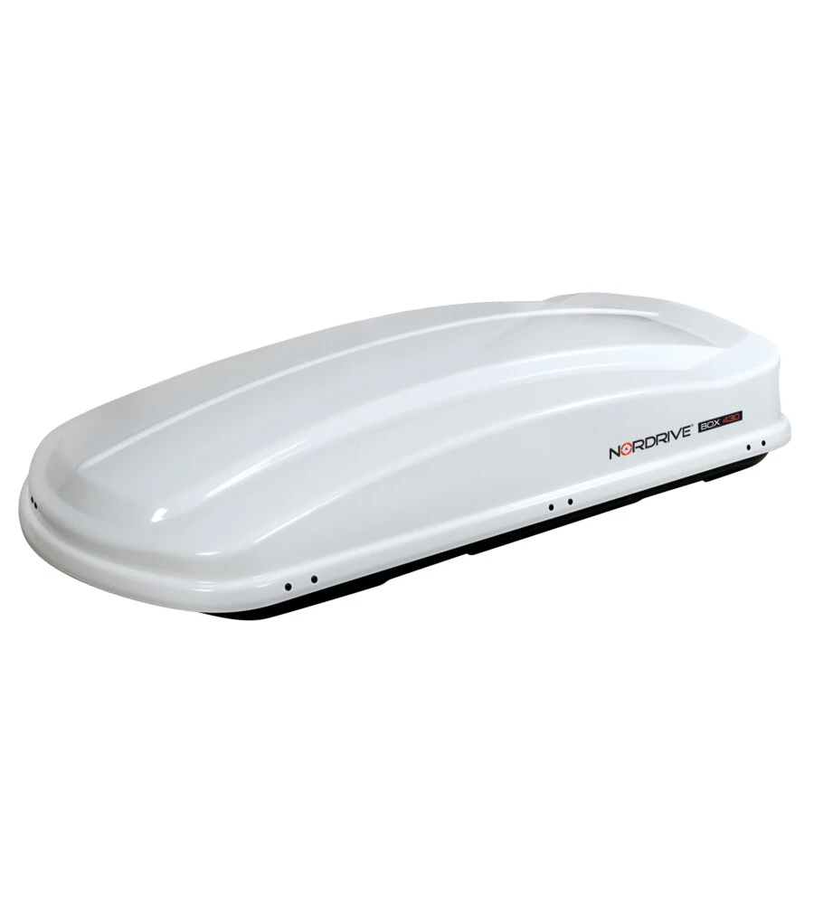 BOX TETTO PER AUTO 430 LITRI IN ABS BIANCO LUCIDO - N60013