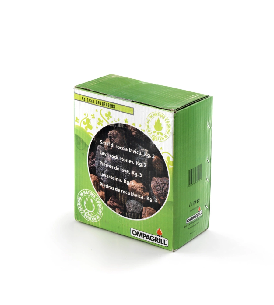 ROCCIA LAVICA IN SASSI PER BARBECUE OMPAGRILL 3 KG