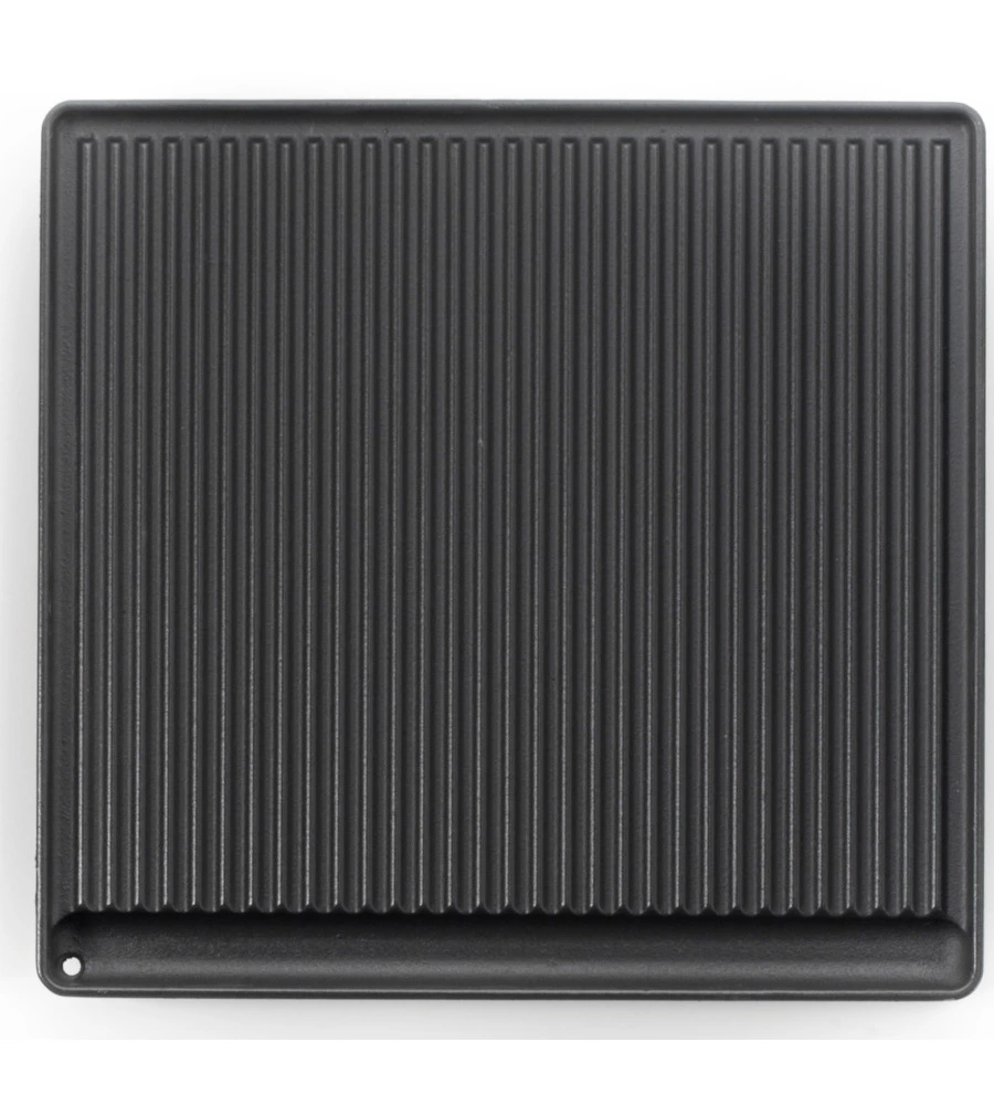 PIASTRA DI COTTURA PER BARBECUE OMPAGRILL IN GHISA RIGATA 40X43 CM