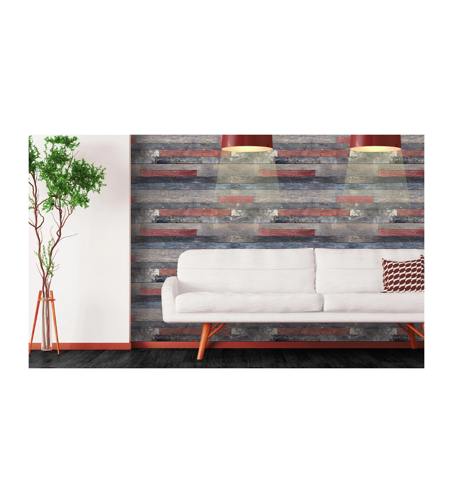 LASTRA DECORATIVA IN POLIPROPILENE CON STAMPA EFFETTO COLOR WOOD, 100X50 CM