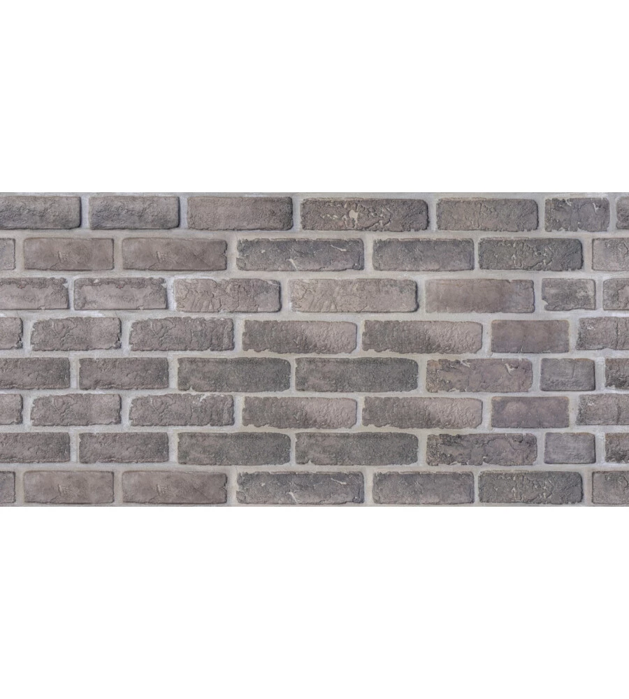 LASTRA DECORATIVA IN POLIPROPILENE CON STAMPA EFFETTO MURO "LONDON GREY", 100X50 CM