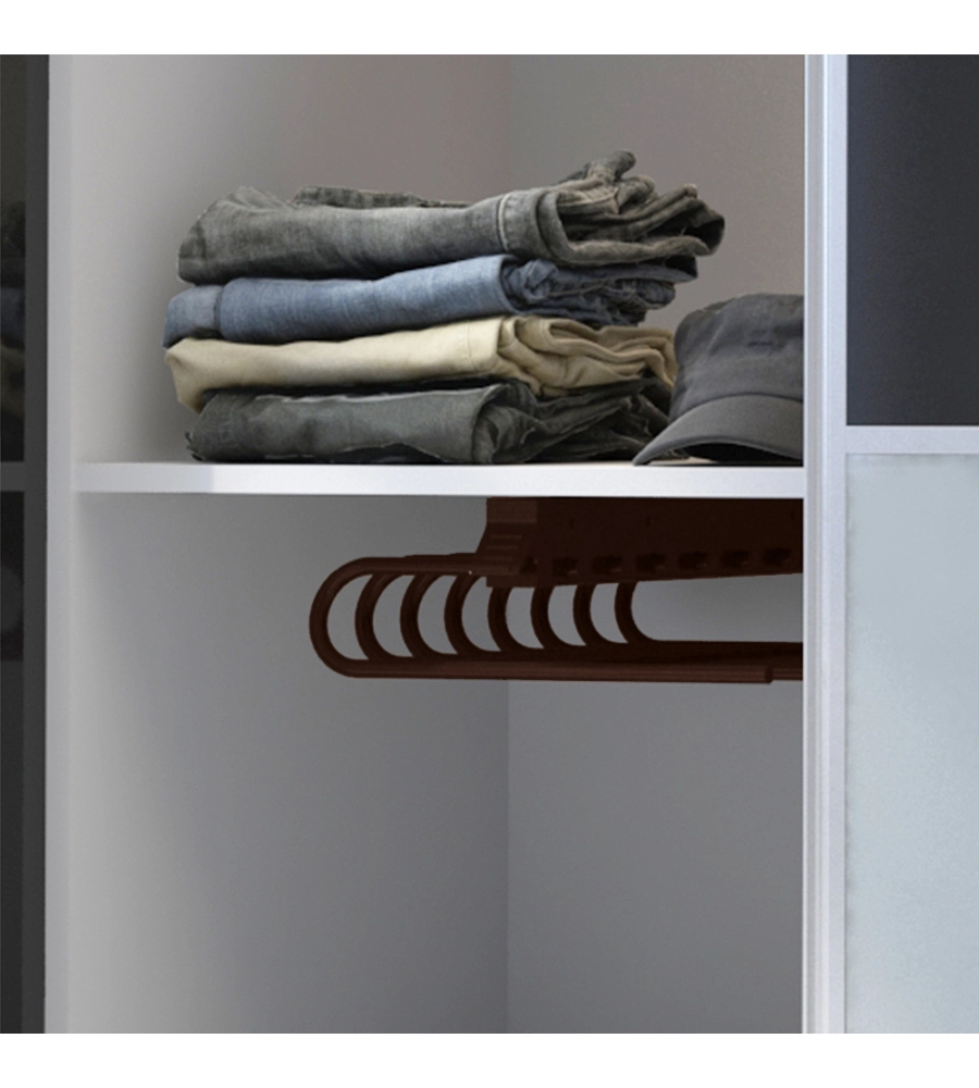 PORTA PANTALONI SX ESTRAIBILE PER ARMADIO MOKA - EMUCA.